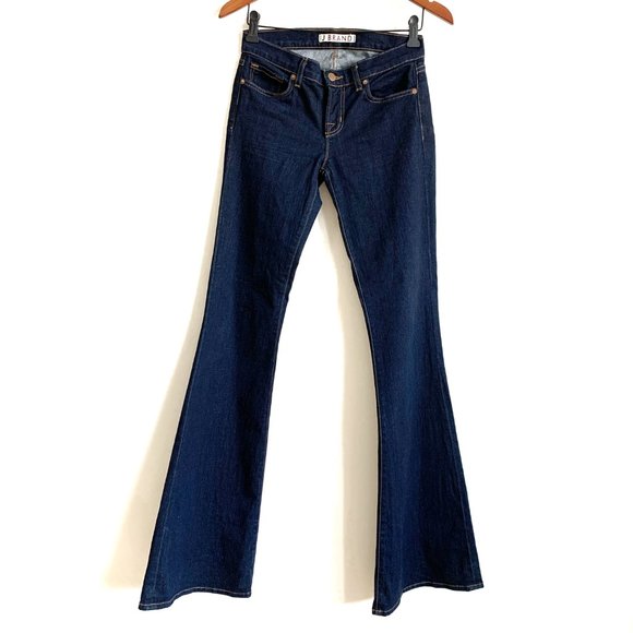 J BRAND | 'BABE' FLARED DARK DENIM JEANS - Picture 3 of 10